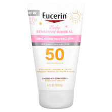Eucerin, Baby, Sensitive Mineral Sonnenmilch Lotion, LSF 50, Duftstofffrei, 4 fl oz (118 ml)
