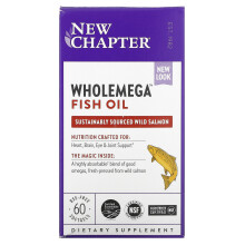 New Chapter, Wholemega Fischöl, 60 Weichkapseln