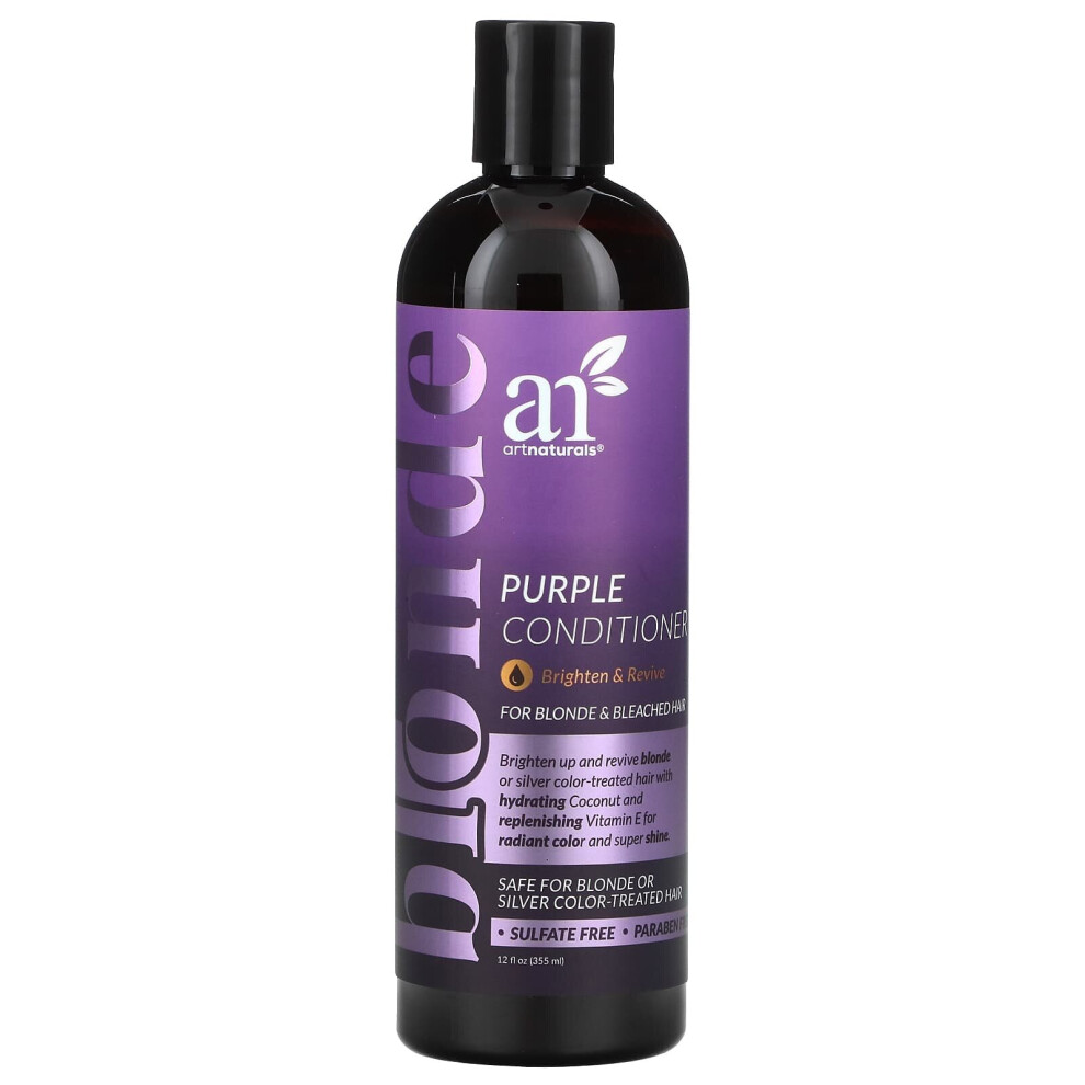 Artnaturals Purple Conditioner, For Blonde & Bleached Hair, 12 Fl Oz (355 Ml)