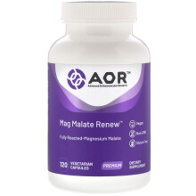Advanced Orthomolecular Research AOR, Magnesiummalat Renew, 120 Vegetarische Kapseln