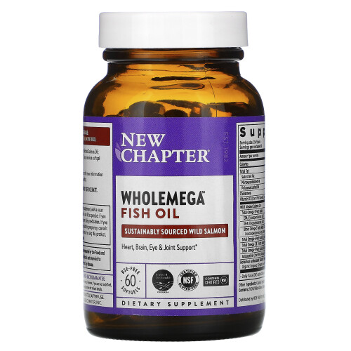 New Chapter, Wholemega Fish Oil, 60 Softgels 2