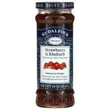 St. Dalfour, Erdbeer & Rhabarber Fruchtaufstrich, 10 Unzen (284 g)