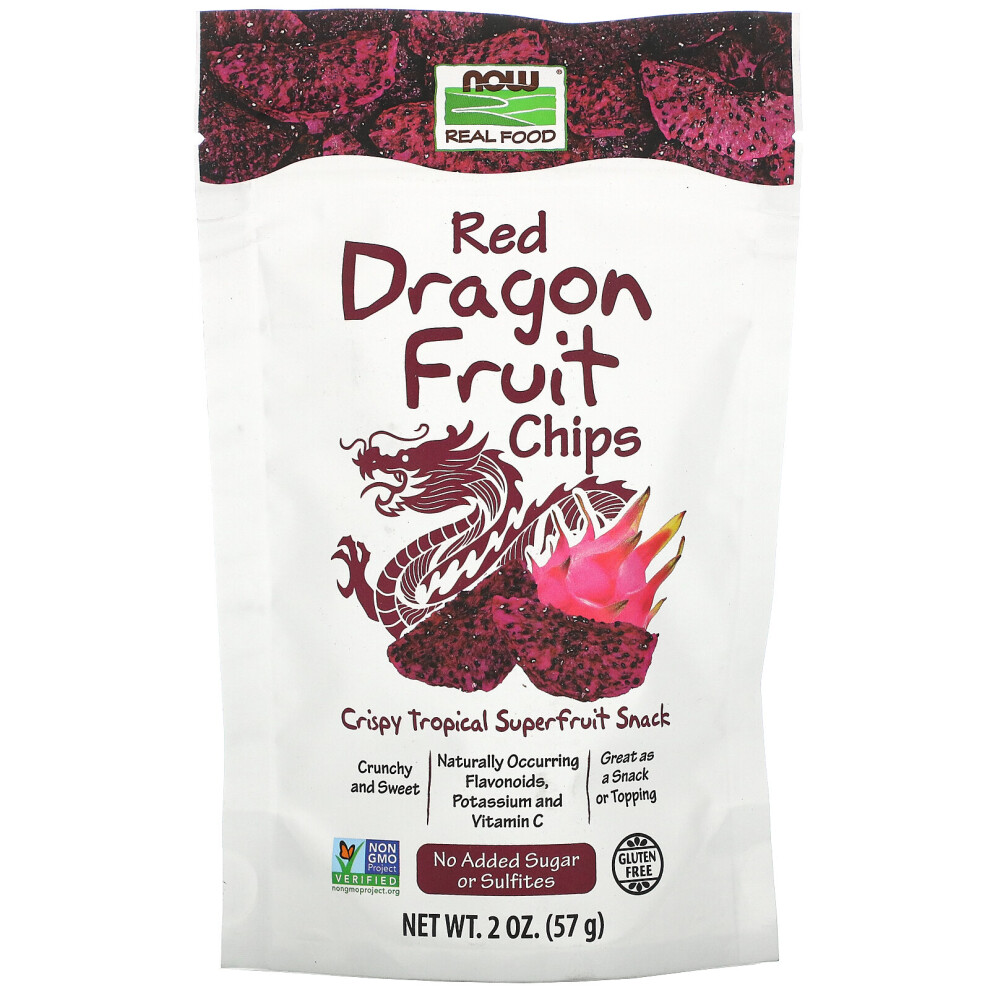 Now Foods, Real Foods, Red Dragon Fruit Chips, 2 oz (57 g)