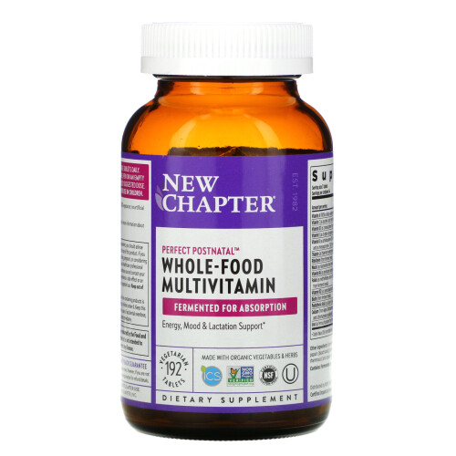 New Chapter, Multivitamine Postnatale Parfaite, 192 Comprimés Végétariens 2