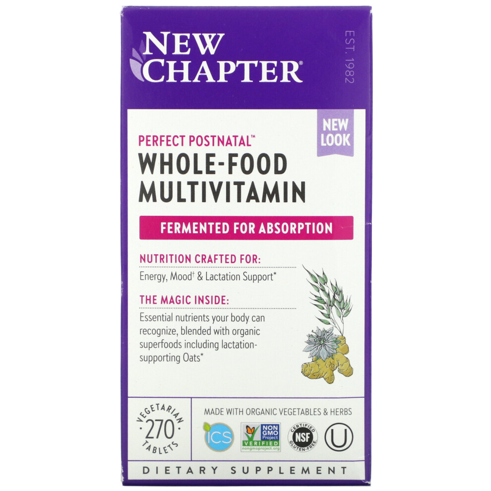 New Chapter , Perfect Postnatal Whole-Food Multivitamin, 270 Vegetarian Tablets
