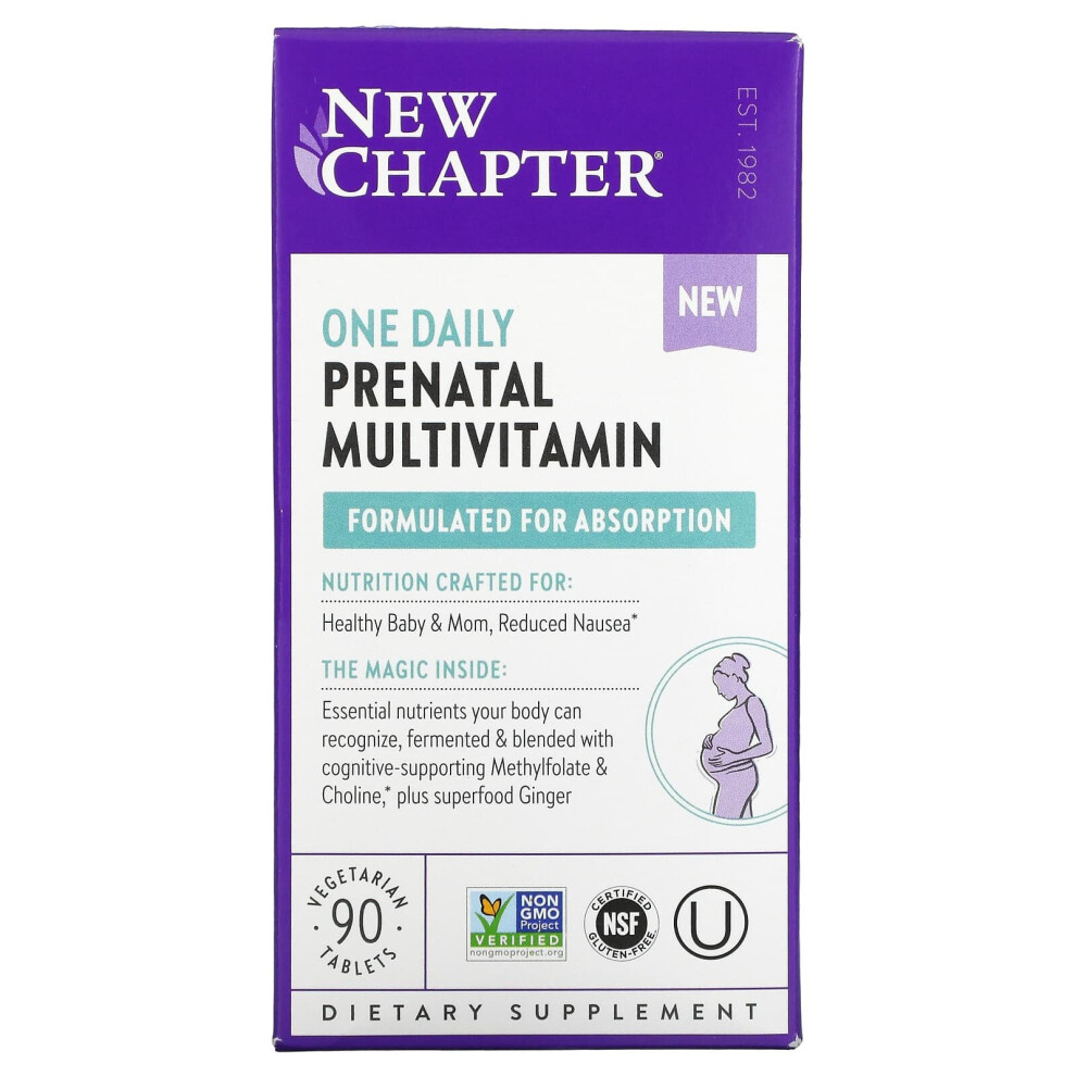 New Chapter , One Daily Prenatal Multivitamin, 90 Vegetarian Tablets
