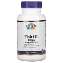 21st Century, Fischöl, 1.000 mg, 120 Softgels