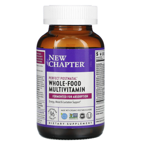 New Chapter, Multivitamine Postnatale Parfaite, 96 Comprimés Végétariens 2