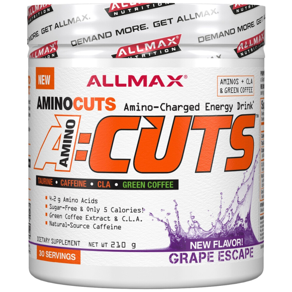 ALLMAX Nutrition, ACUTS, Amino-Charged Energy Drink, Grape Escape, 7.4 oz (210 g)