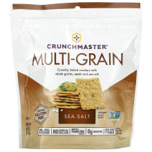 Crunchmaster, Mehrkorn, Knusprige Gebackene Reiswaffeln, Meersalz, 4 oz (113 g)