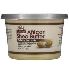 Okay Pure Naturals, Afrikanische Shea Body Butter, Weiß Glatt, 13 oz (368 g)