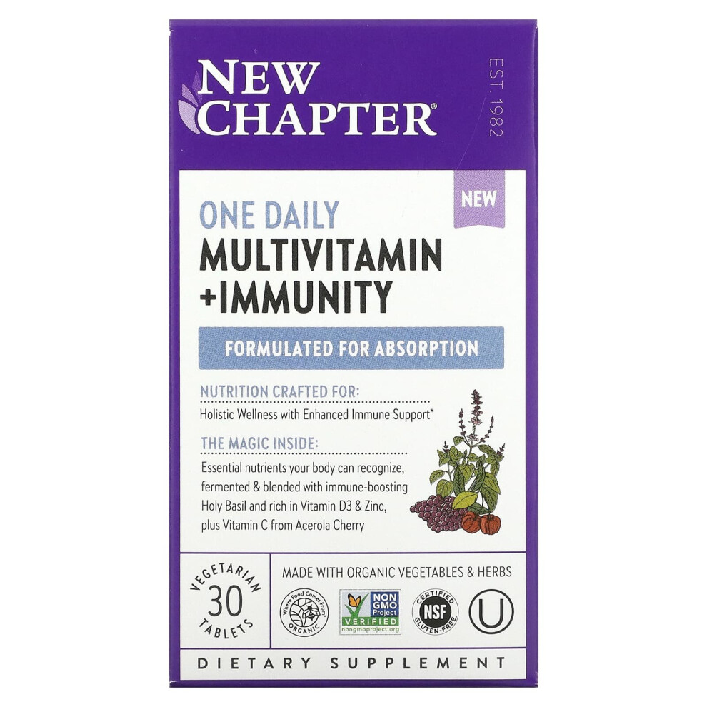New Chapter , One Daily Multivitamin + Immunity, 30 Vegetarian Tablets