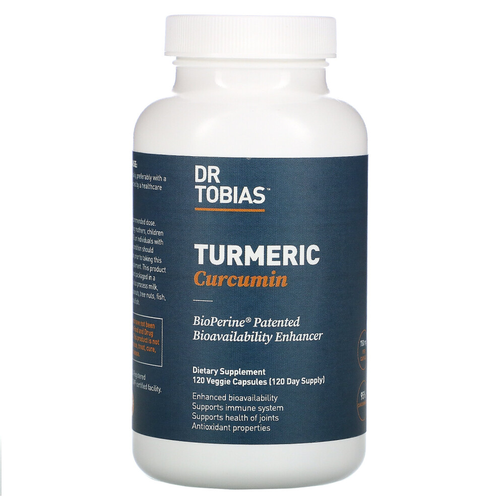 Dr. Tobias , Turmeric Curcumin, 120 Veggie Capsules