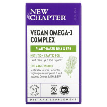 New Chapter, Vegane Omega-3 Komplex, 30 vegane Weichkapseln