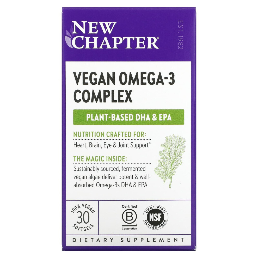 New Chapter , Vegan Omega-3 Complex, 30 Vegan Softgels