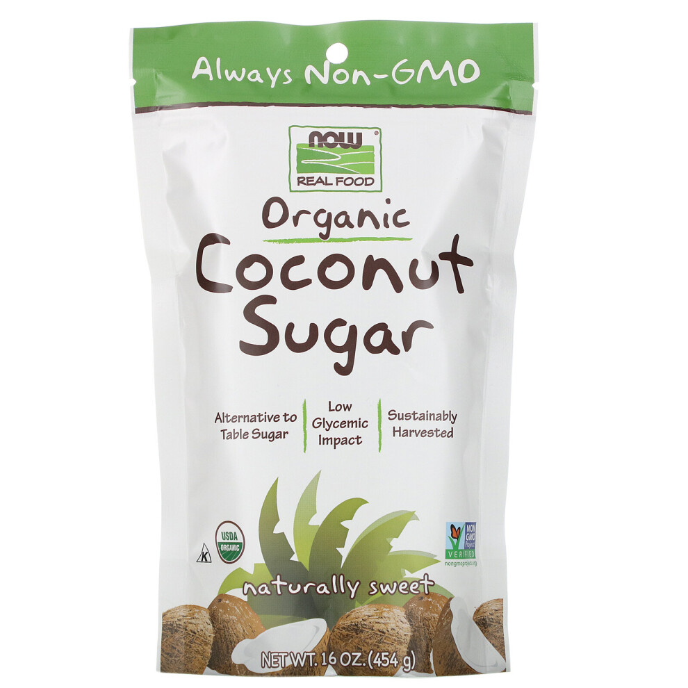 Now Foods , Real Food, Organic Coconut Sugar, 16 Oz (454 G)