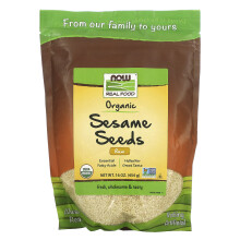 NOW Foods, Vraie Nourriture, Graines de Sésame Crues Biologiques, 16 oz (454 g)