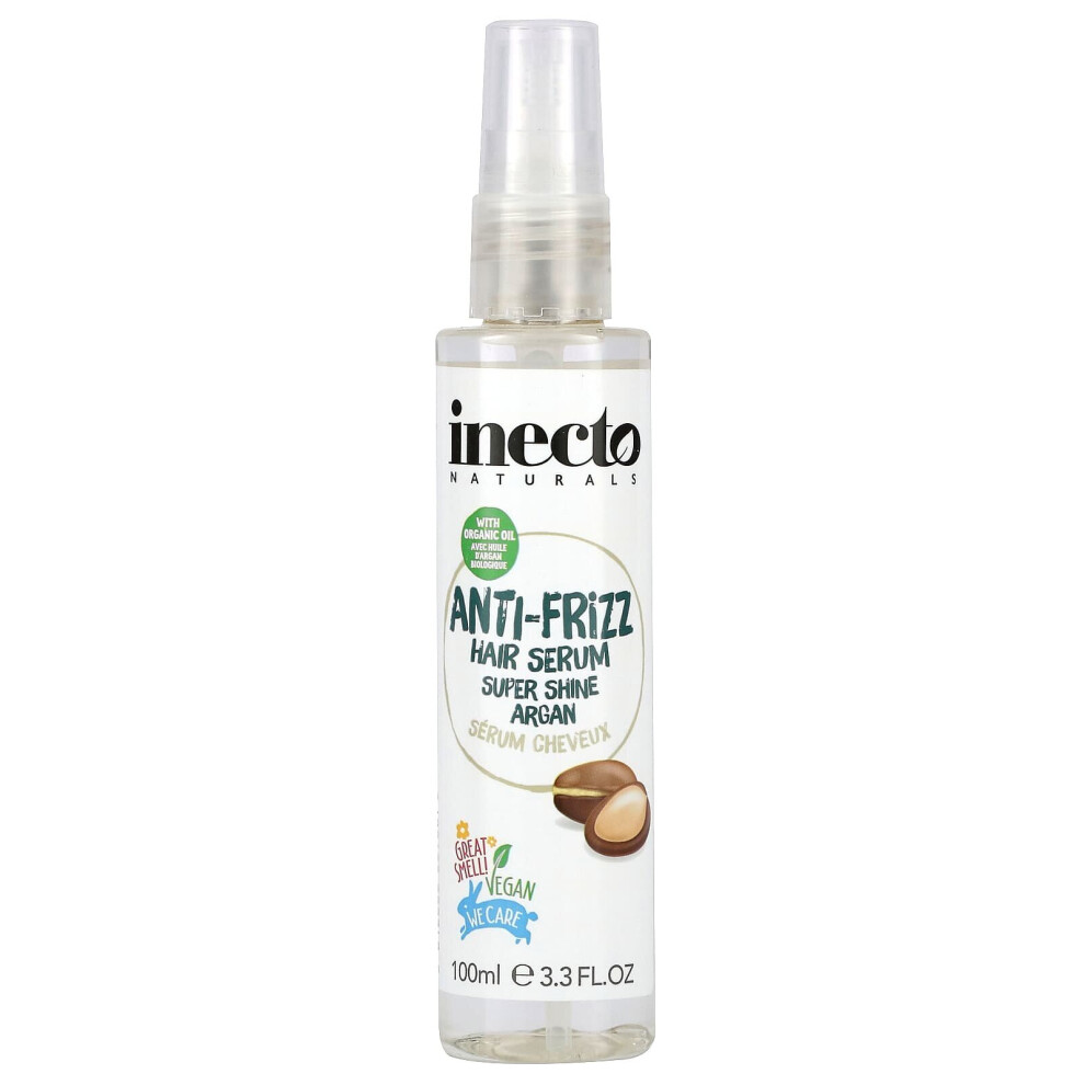 Inecto , Anti-Frizz Hair Serum, Super Shine Argan, 3.3 Fl Oz (100 Ml)