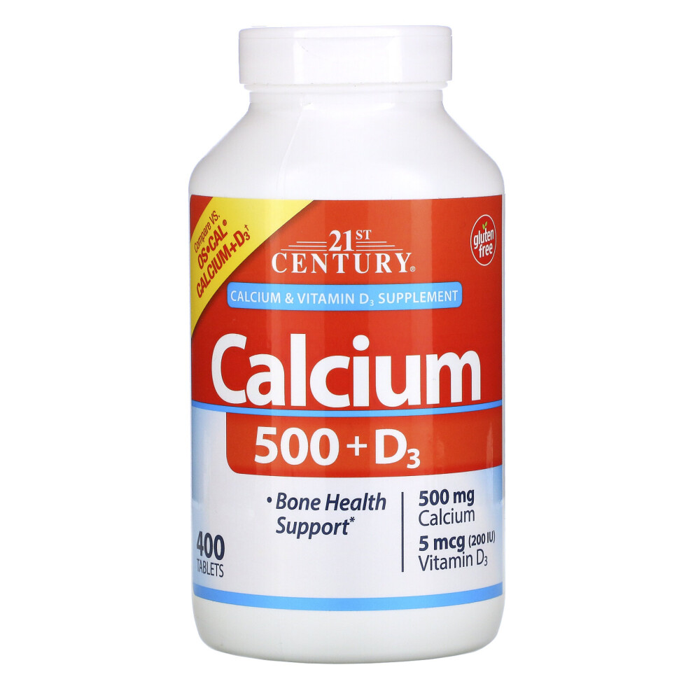 21St Century , Calcium 500 + D3, 400 Tablets