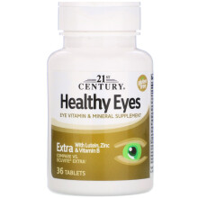 21st Century, Yeux Sains, Extra avec Lutéine, Zinc et Vitamine B, 36 Comprimés