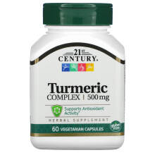 21st Century, Kurkuma Komplex, 500 mg, 60 vegetarische Kapseln