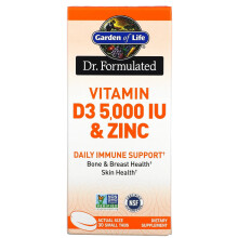 Garden of Life, Formulé par le Dr, Vitamine D3 & Zinc, 30 Petits Comprimés
