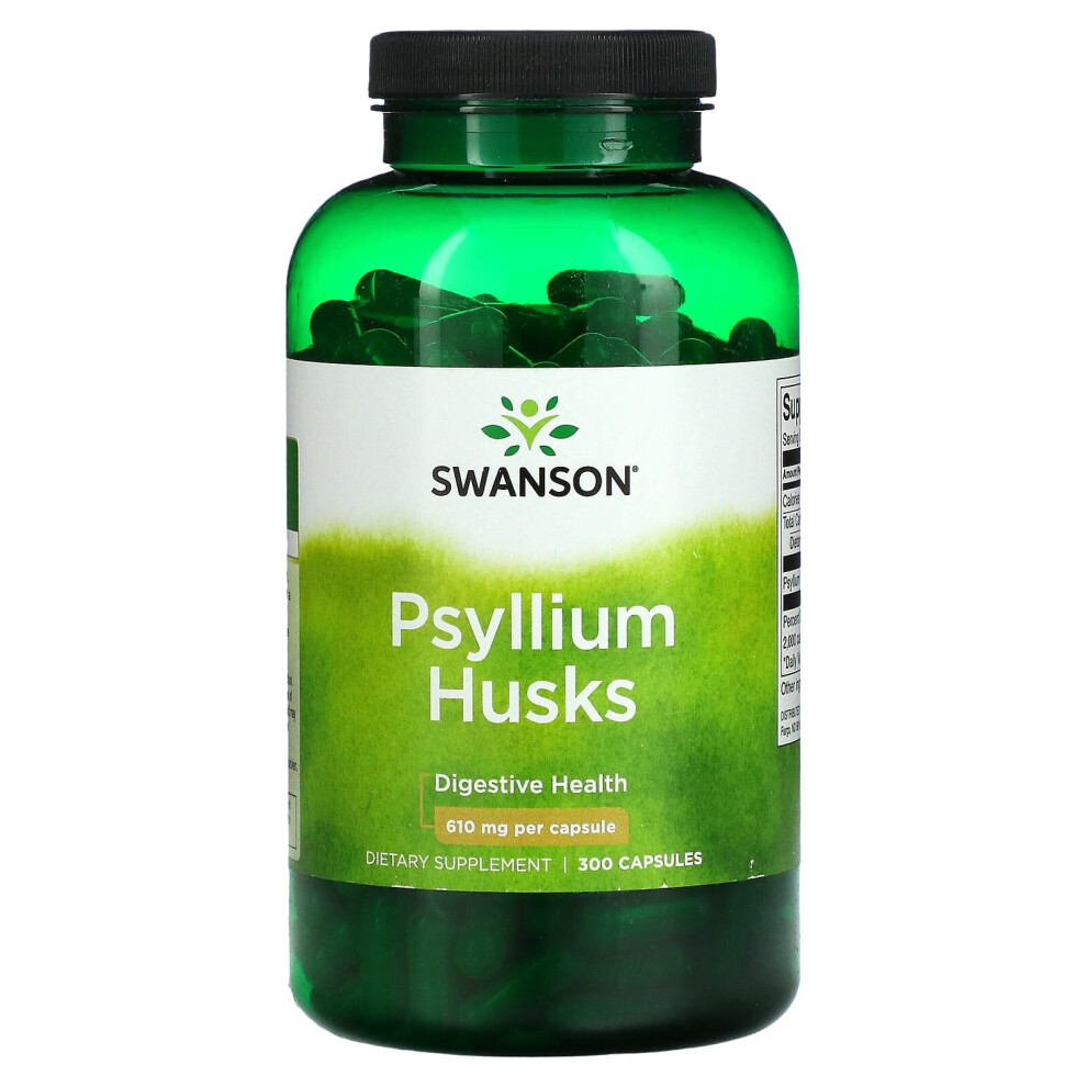 Swanson , Psyllium Husks, 610 Mg, 300 Capsules