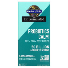 Garden of Life, Probiotiques Calme, 50 Milliards, 30 Capsules Végétariennes
