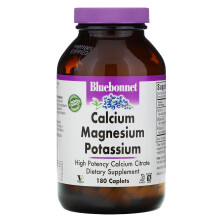 Bluebonnet Nutrition, Calcium Magnésium Potassium, 180 Comprimés
