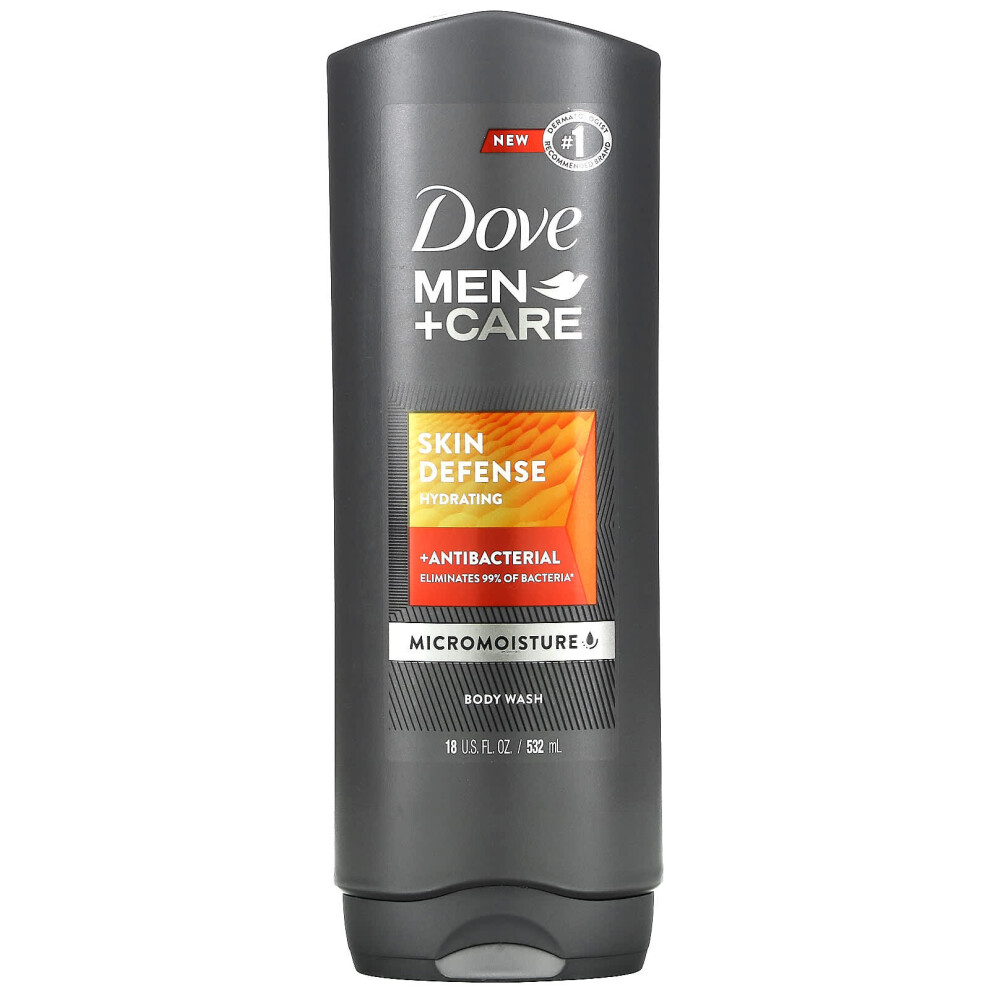 Dove, Men+Care, Skin Defense Hydrating Body Wash, 18 fl oz (532 ml)