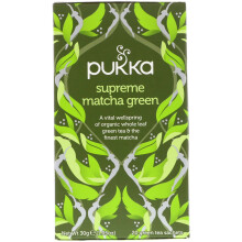 Pukka Herbs, Thé Vert Biologique, Matcha Vert Suprême, 20 Sachets, 1,05 oz (30 g)