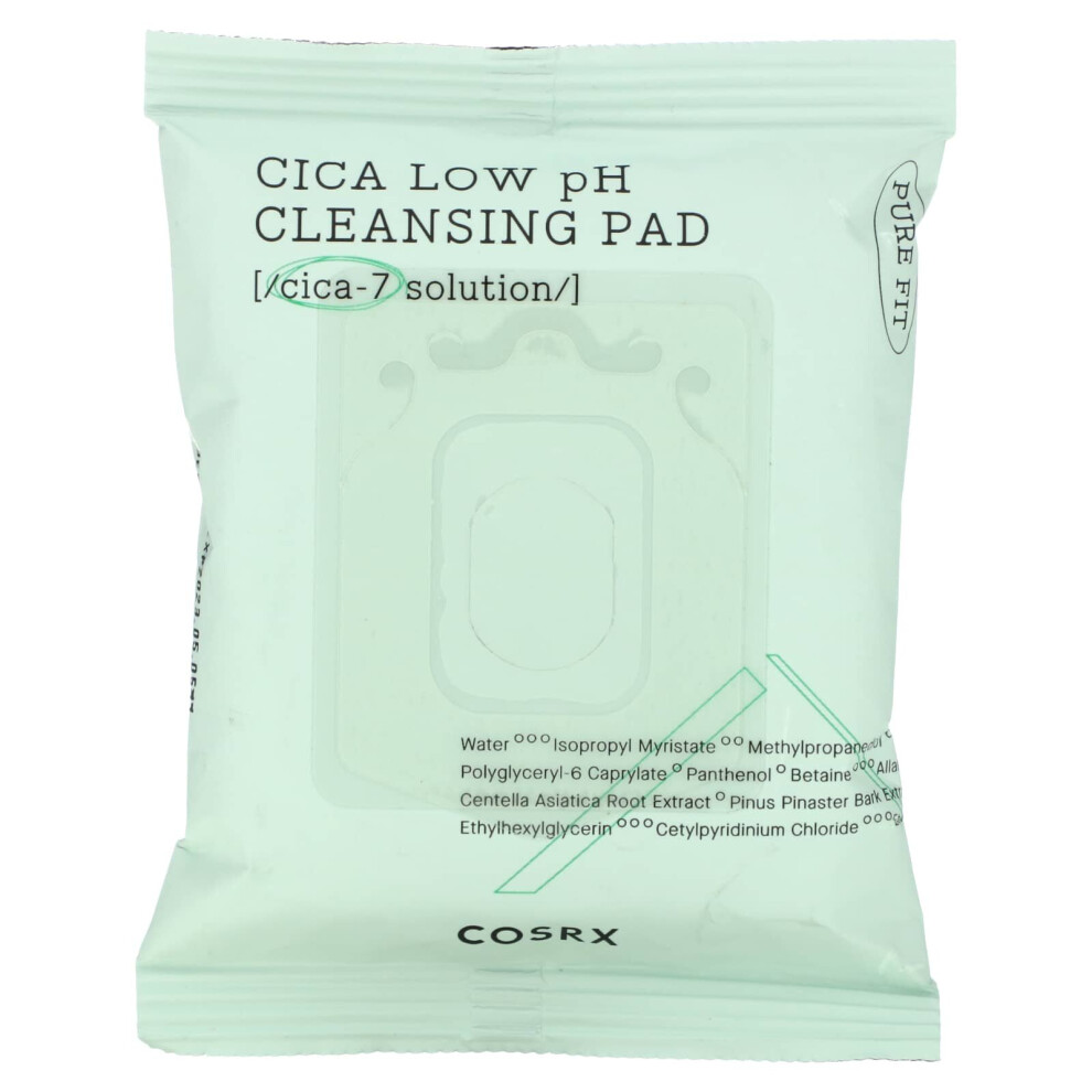 Cosrx , Cica Low Ph Cleansing Pad, 30 Pads, 2.87 Fl Oz (85 Ml)