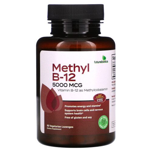 Futurebiotics, Methyl B-12, Kirsche, 5.000 mcg, 90 vegetarische Lutschtabletten