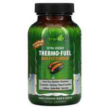 Irwin Naturals, Thermo-Fuel Max Brûleur de Graisses à Énergie Accrue, 100 Softgels Liquides