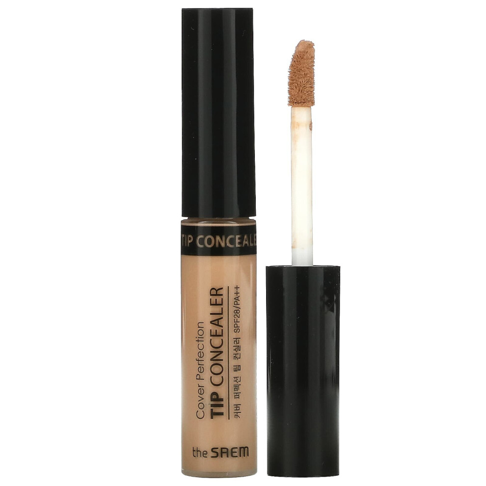 The Saem Beige Cover Perfection, Tip Concealer, Spf 28 Pa++, Contour 0.23 Oz