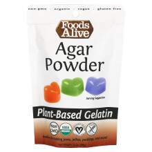 Foods Alive, Poudre d'Agar Biologique, Gélatine Végétale, 2 oz (56 g)