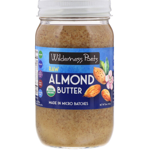 Wilderness Poets, Bio-Roh-Mandelbutter, 16 oz (453 g)