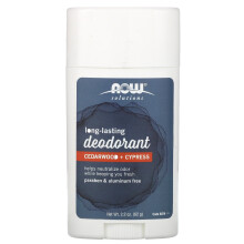 NOW Foods Solutions, Langdurige Deodorant, Cedarwood en Cypress, Parabenen & Aluminium Vrij, 2.2-Ounce