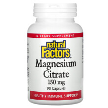 Natural Factors, Magnesiumcitrat, 150 mg, 90 Kapseln