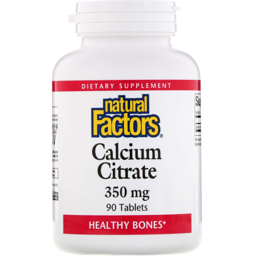 Natural Factors, Calciumcitrat, 350 mg, 90 Tabletten
