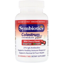 Symbiotics, Colostrum Plus, Wildkirschgeschmack, 120 Kautabletten