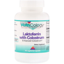 Nutricology, Laktoferrine avec Colostrum, 90 Gélules Végétales