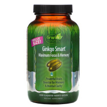 Irwin Naturals, Ginkgo Smart, Maximale Konzentration & Gedächtnis, 120 flüssige Weichkapseln