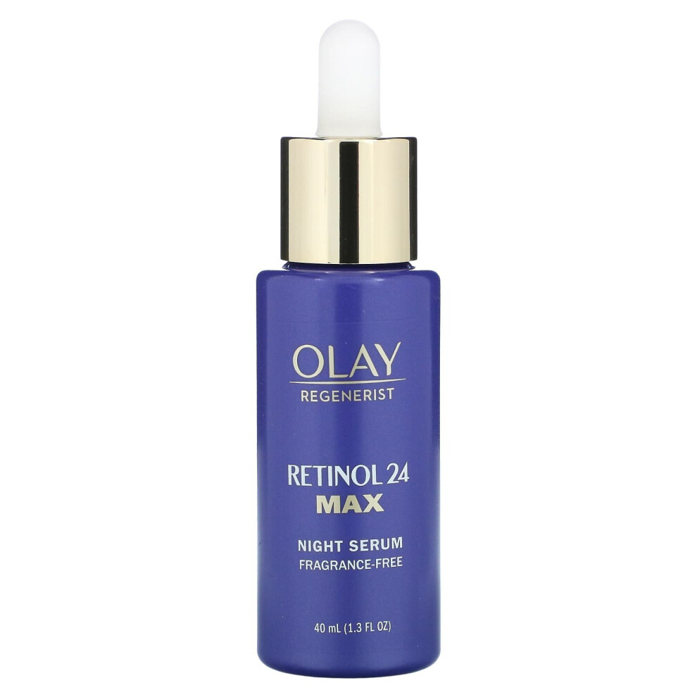 Olay, Regenerist, Retinol 24, Night Serum, Fragrance-Free, 1.3 fl oz (40 ml)