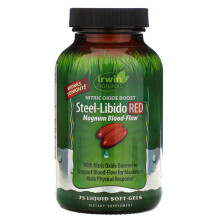 Irwin Naturals, Steel-Libido Red, Magnum Blutfluss, 75 Liquid Soft-Gels