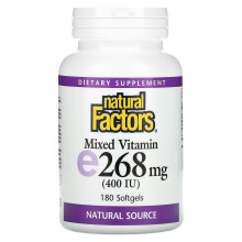 Natural Factors, Vitamine E Mixte, 268 mg (400 UI), 180 Softgels