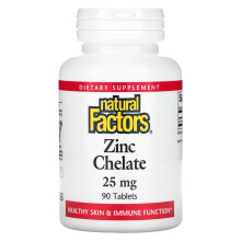 Natural Factors, Zinkchelat, 25 mg, 90 Tabletten
