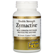 Natural Factors, Zymactive, Double Concentration, 90 Comprimés Gastrorésistants