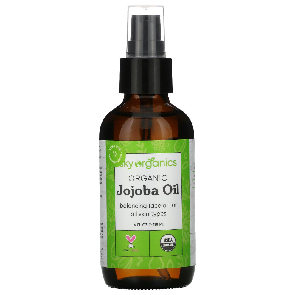 Sky Organics , Organic Jojoba Oil, 4 Fl Oz (118 Ml)