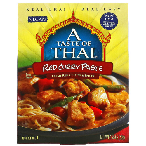 A Taste Of Thai, Rote Curry Paste, 1,75 Unzen (50 g)